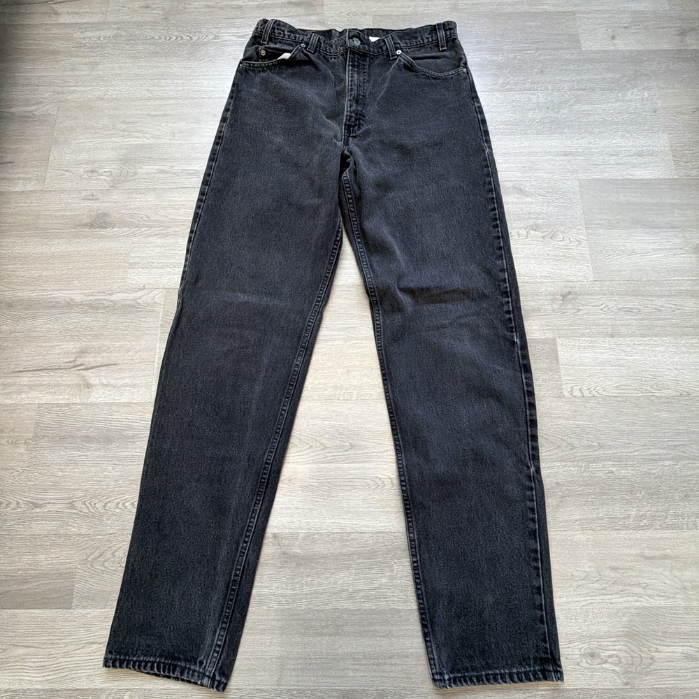 Vintage Levi's 550 Orange Tab Jeans Mens 36x36 Black USA Made Relaxed Fit - Picture 2 of 14